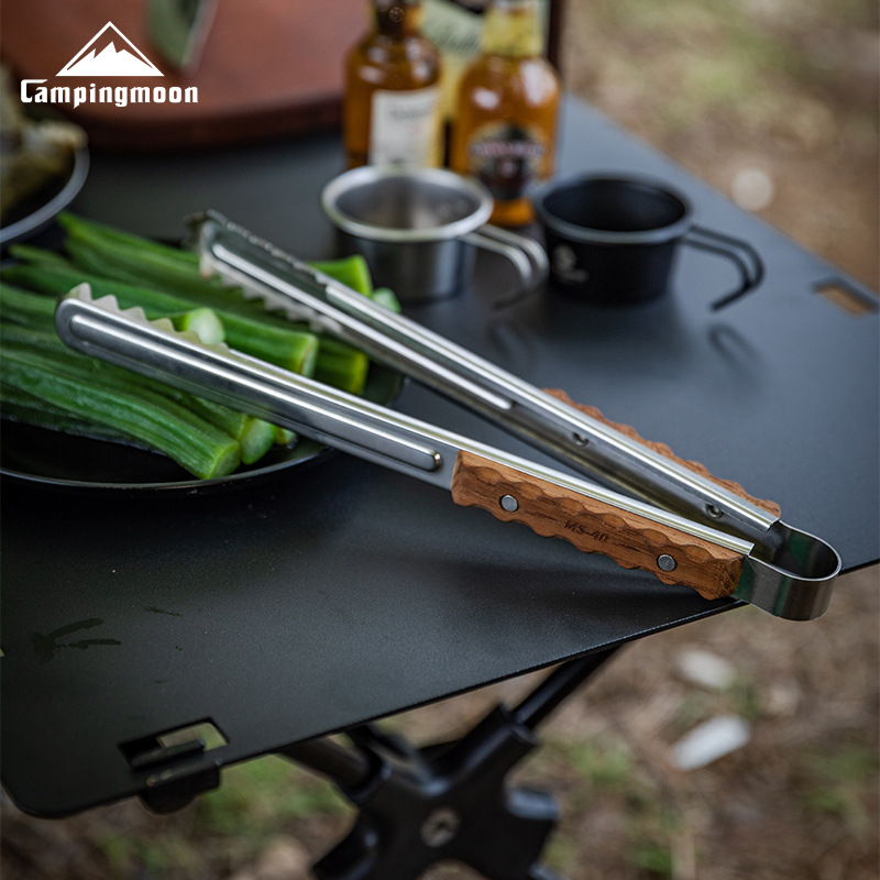 Camping Cooking Equipment - アウトドアキャンプキッチン用品調理器具サービングトングバーベキュークリップクランプバーベキュー食品トングステンレス鋼バーベキュー食品クリップクランプ