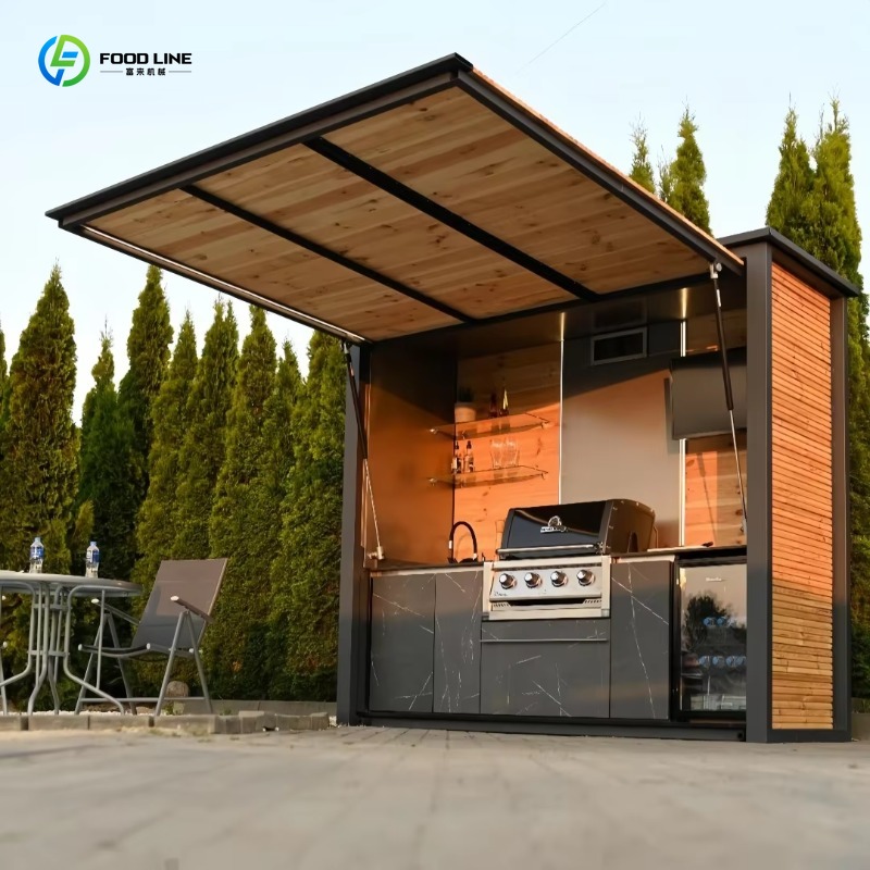 Camping Cooking Kitchen Set - カスタマイズ可能なプレハブ屋外ガーデンキッチンキャビネットセット、耐候性ポータブルBBQシェルター、キャンプ用調理器具