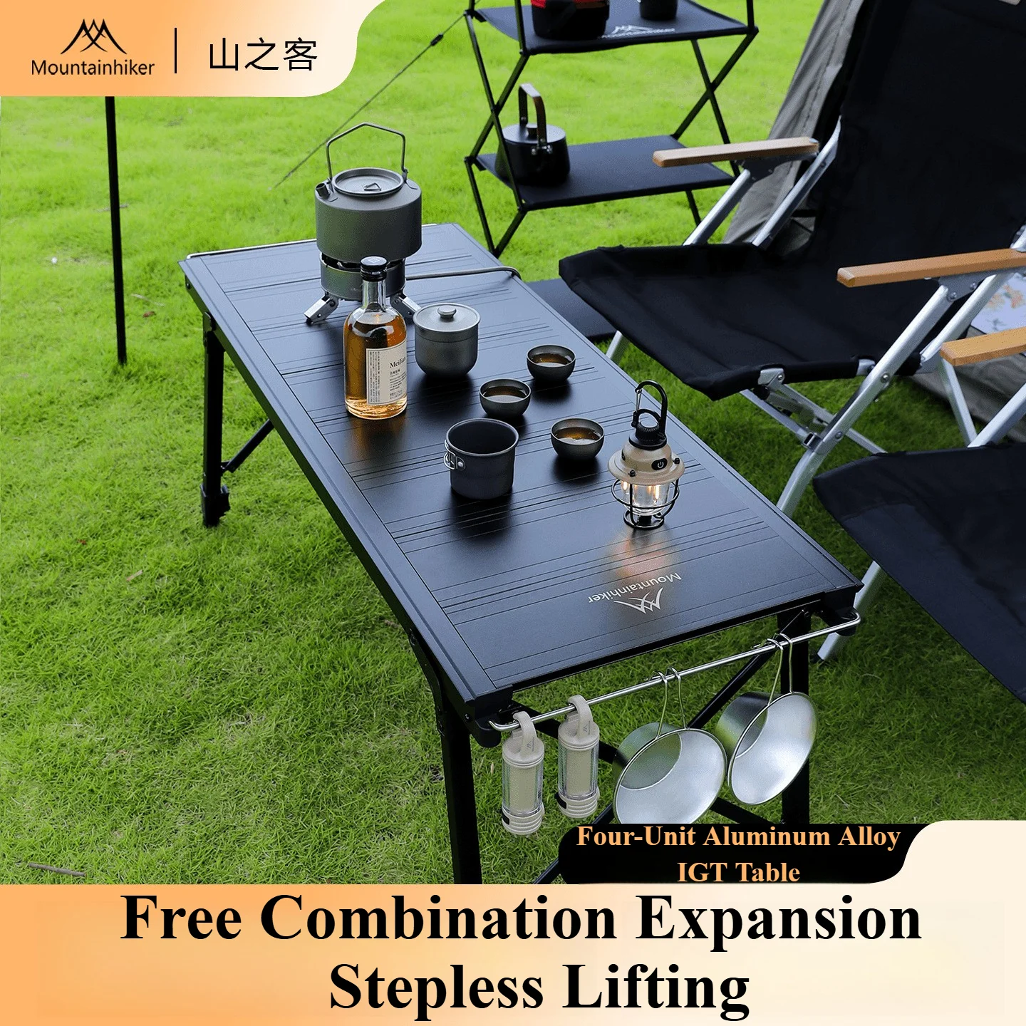 Camping Cooking Equipment - Mountainhiker キャンプ折りたたみリフト取り外し可能なマルチユニット IGT テーブルガスストーブポータブルキャンプバーベキューグリルテーブル屋外ピクニックテーブル