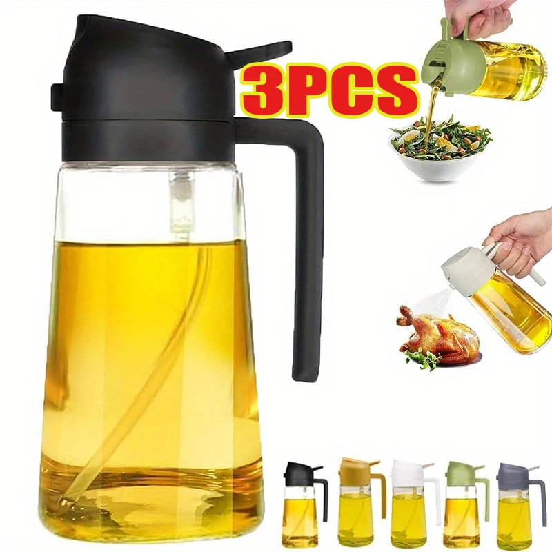 Camping Cooking Kitchen Set - オイルスプレー 2-in-1 プラスチック製 家庭用 キッチンオイルスプレーボトル ネブライジングミスト