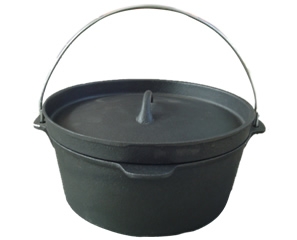 Vintage Camping Cooking Set - 高品質ヴィンテージエコフレンドリーキャンプ調理器具セット4点セット鋳鉄ダッチオーブン＆ホットポット三脚屋外調理オーブン安全対応