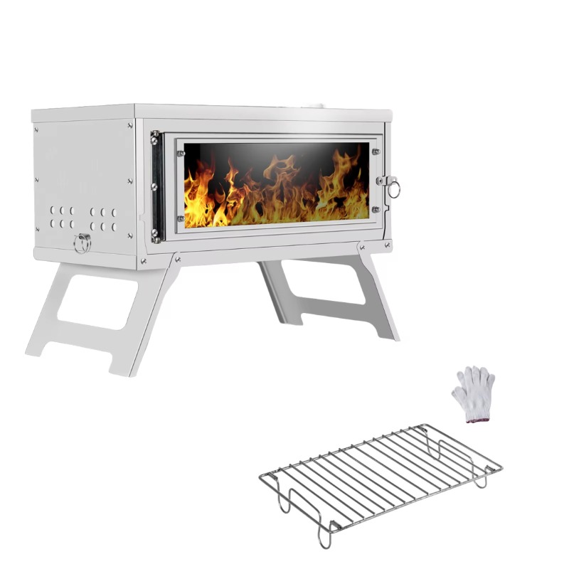 Camping Cooking Must Haves - 新しい必需品！ステンレス製BBQストーブ キャンプやピクニックに最適 ポータブルで折りたたみ式 屋外での炭火調理に