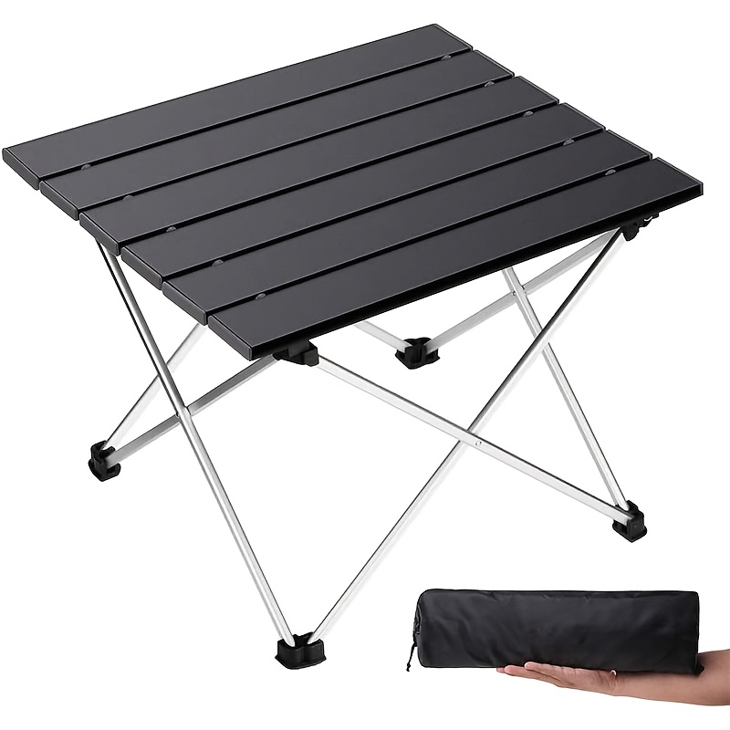 Camping Cooking Equipment - 持ち運び可能な折りたたみ式キャンプテーブル、軽量でビーチ、ピクニック、バーベキュー、アウトドア料理、旅行に最適