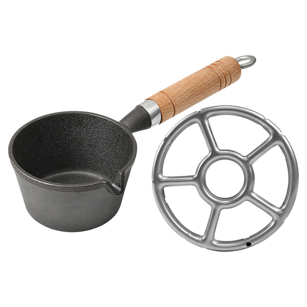 ミニ鋳鉄製ソースパン型エッグパン、コンロトップキャンプ料理用 - Camping Cooking Top のレビューと価格