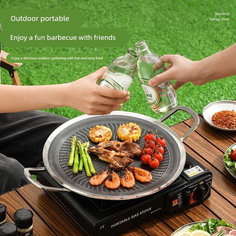 316ステンレス鋼多機能調理BBQグリルパン、キャンプ、家庭 - Camping Cooking Bbq のレビューと価格