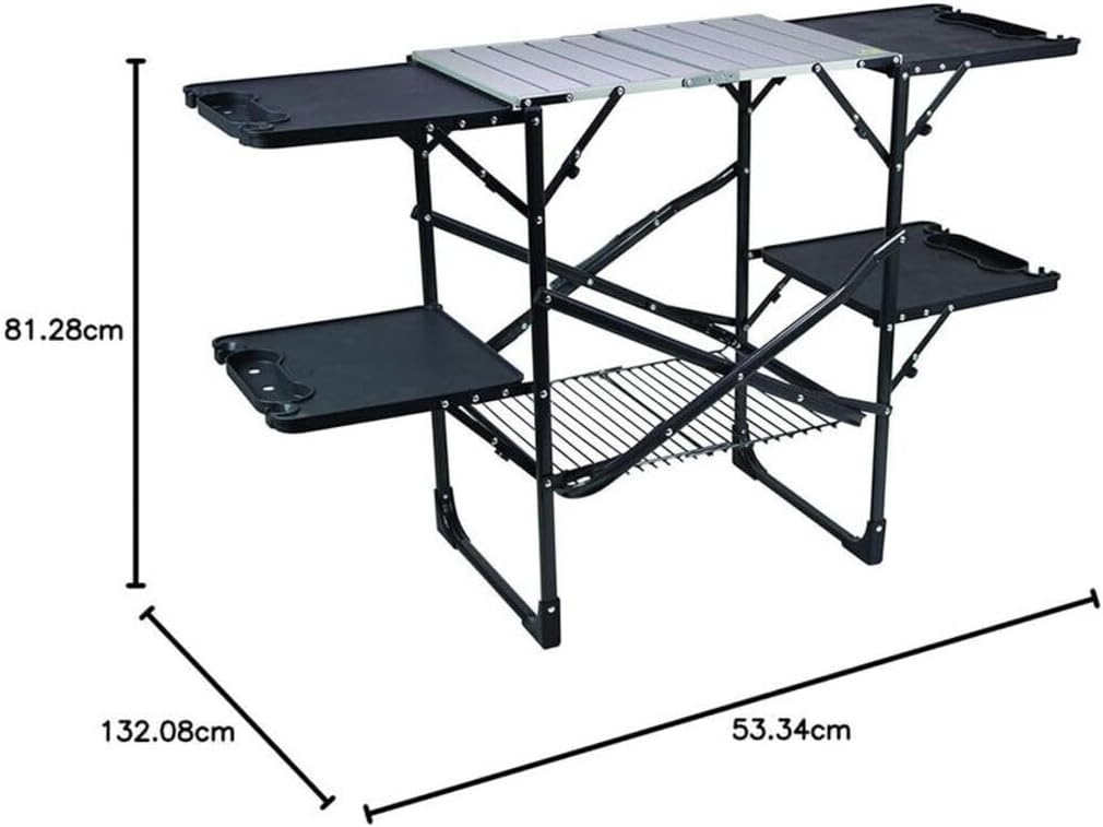 スリム折りたたみ式ポータブルキャンプキッチンテーブル、耐熱ト - Camping Cooking Top のレビューと価格
