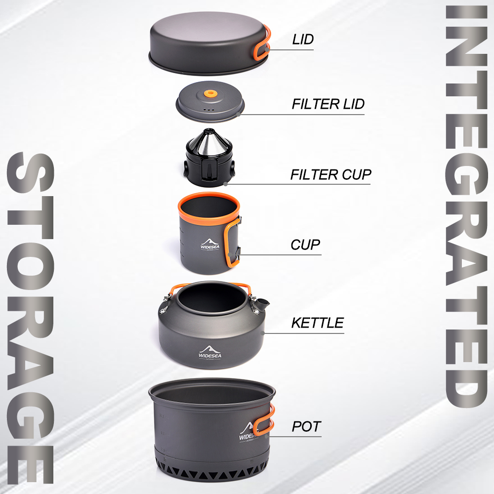 キャンプ食器アウトドア調理器具セットポット観光ケトルコーヒー - Camping Cooking Equipment のレビューと価格