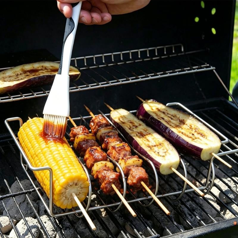 ステンレス鋼テフロン加工グリルグリルステーキ魚や野菜リブラッ - Camping Cooking Vegetables のレビューと価格