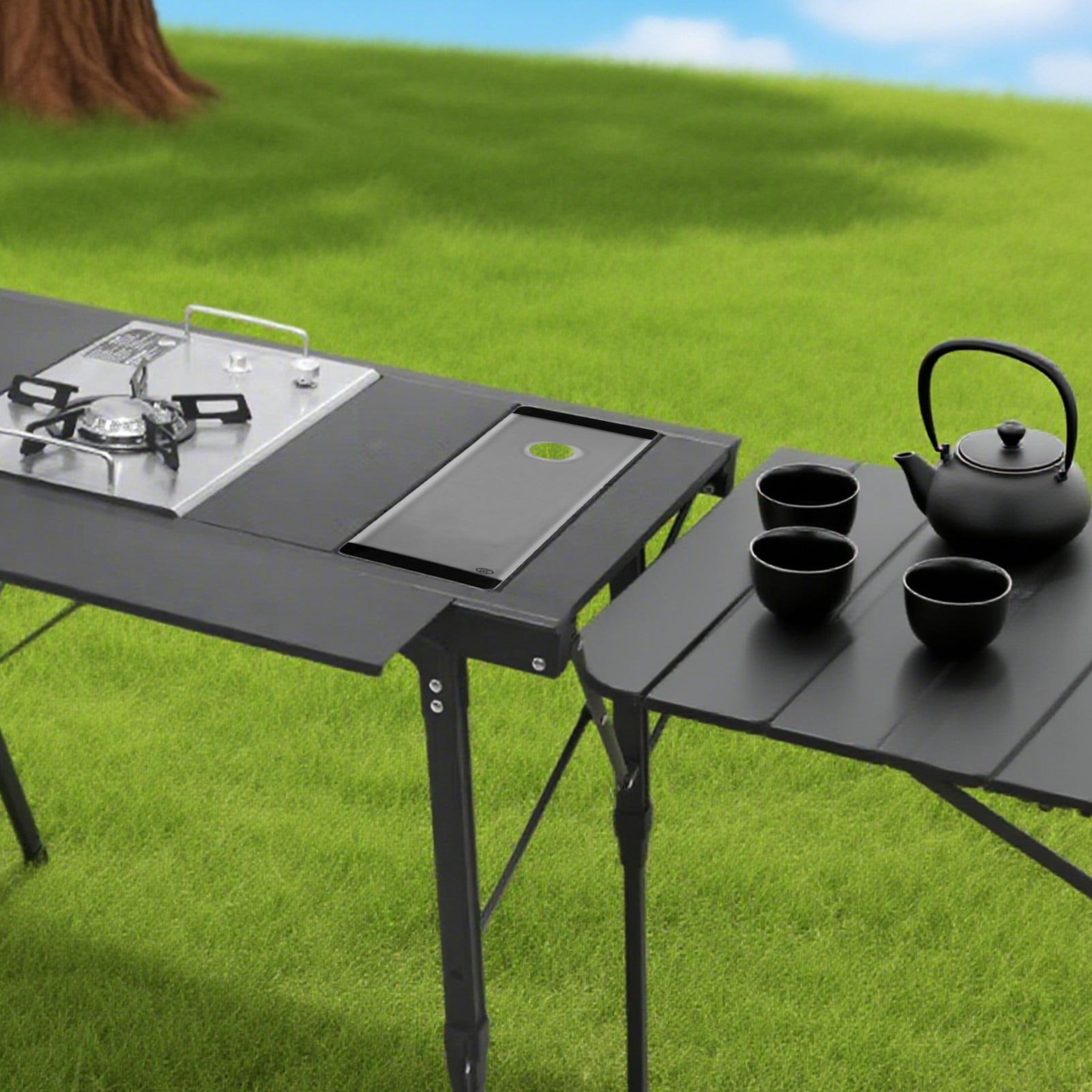 屋外テーブル拡張パネル強化ガラスモジュラーキャンプテーブルト - Camping Cooking Top のレビューと価格