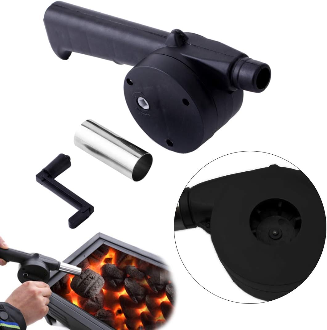 BBQファン送風機、速燃スターター、ポータブル手動クランク、 - Camping Cooking Equipment のレビューと価格