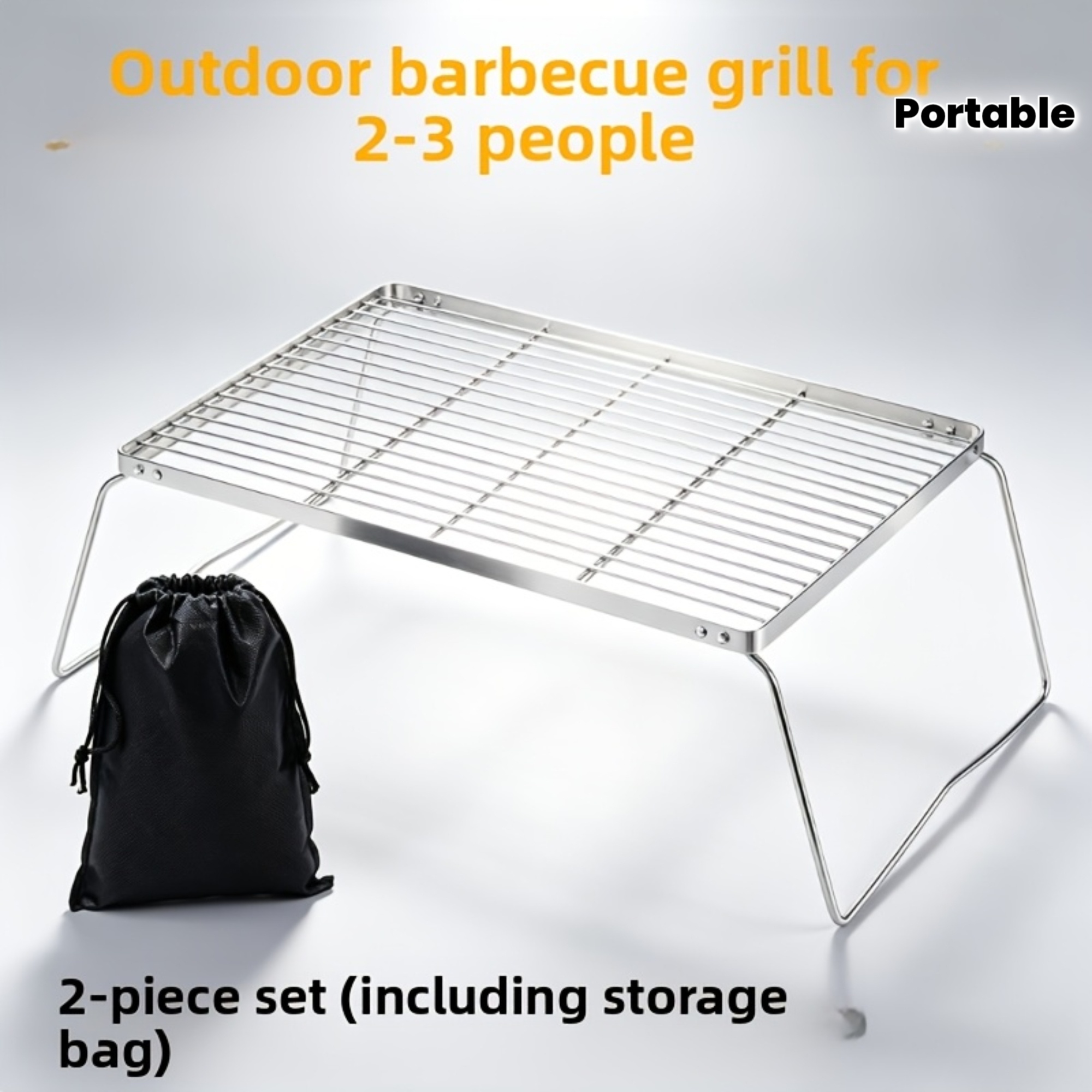 ポータブル折りたたみ式ステンレスキャンプファイヤースタンド  - Camping Cooking Equipment のレビューと価格