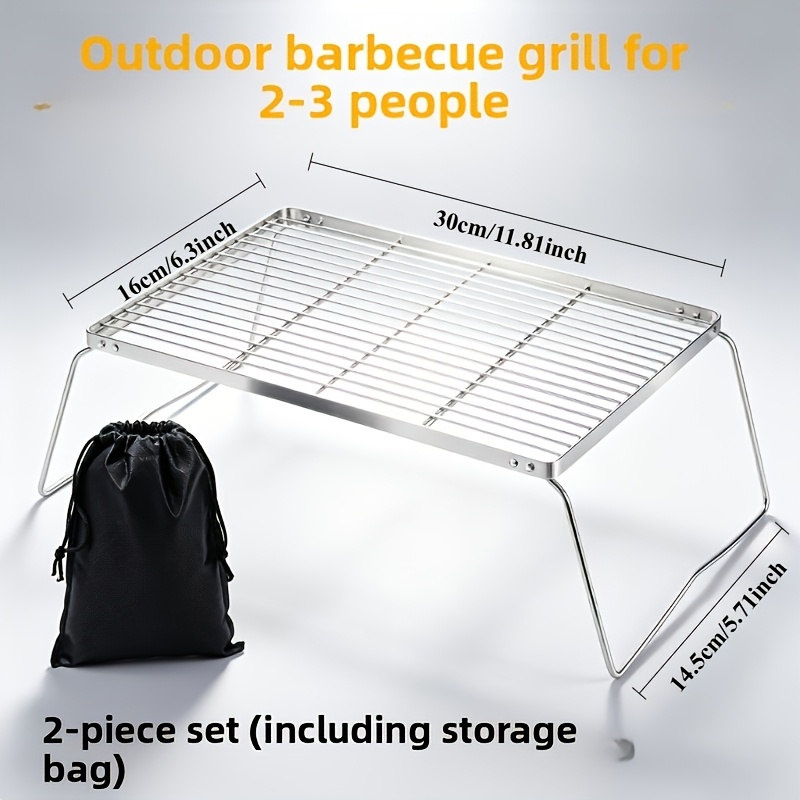 ポータブル折りたたみ式ステンレスキャンプファイヤースタンド  - Camping Cooking Equipment のレビューと価格