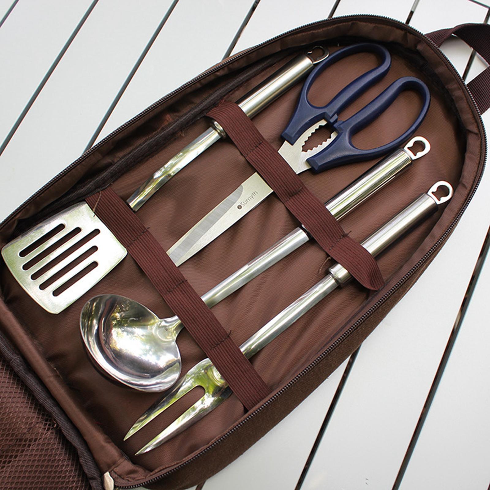 キャンプ用キャリングバッグ付きキッチン用品セット,旅行やハイ - Camping Cooking Kitchen Set のレビューと価格