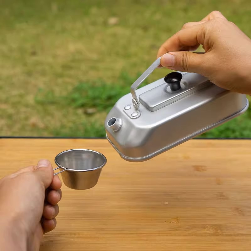 超軽量ポータブルピクニックケトル、キャンプティーポット、コー - Camping Cooking Kitchen Set のレビューと価格