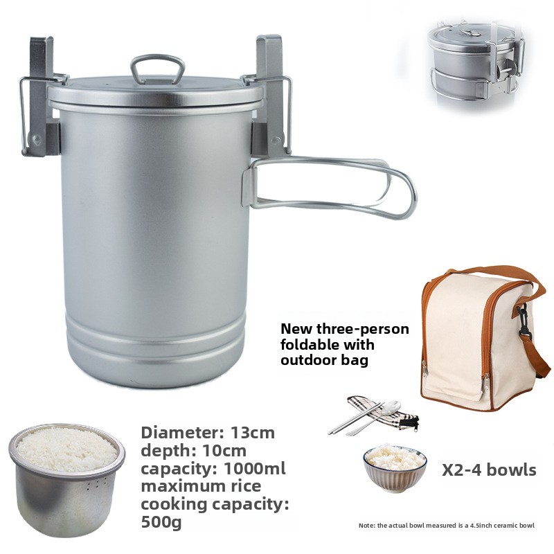 多機能キャンプ用炊飯鍋 304ステンレス鋼製 吊り下げ式シチ - Camping Cooking のレビューと価格