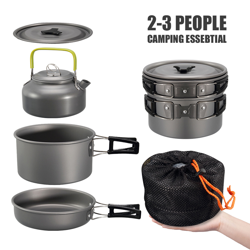 WESTTUNE キャンプ調理器具キット アルミ アウトドア - Camping Cooking Kitchen Set のレビューと価格