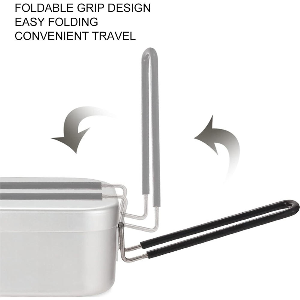 800 ミリリットルアルミ弁当箱屋外キャンプ調理器具食器折り - Camping Cooking Equipment のレビューと価格