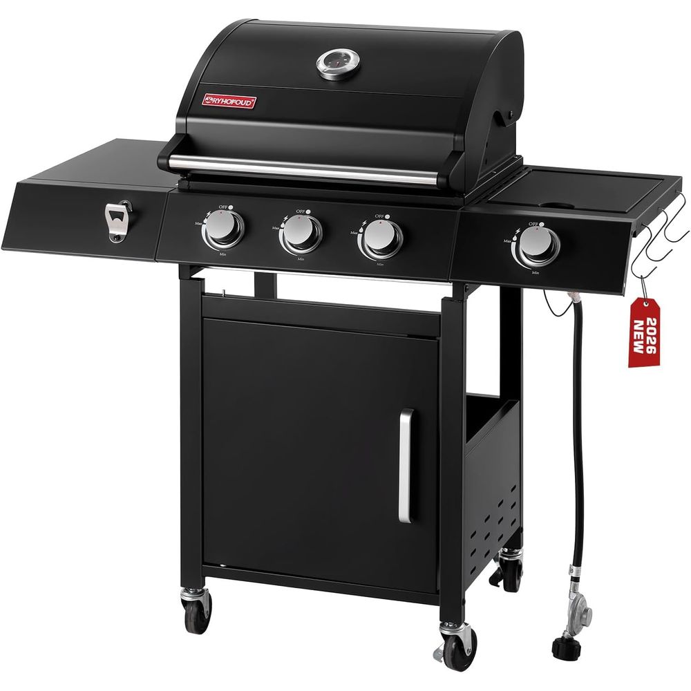 3バーナー式プロパンガスグリル（サイドバーナー付き） |   - Camping Cooking Top のレビューと価格