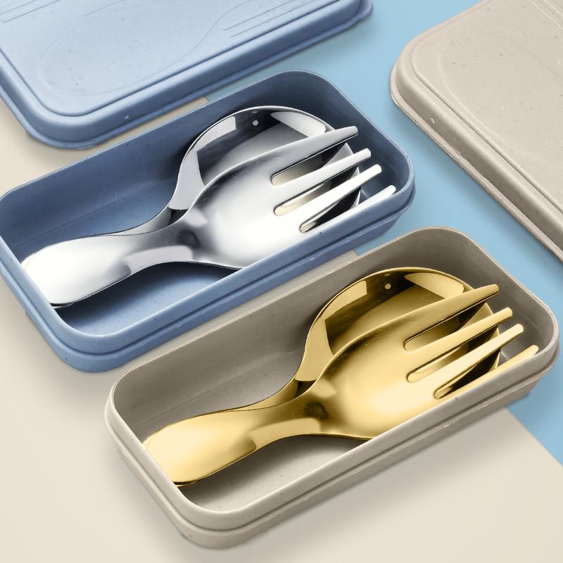 ステンレス鋼食器セットスプーンフォーク 2Pc ポータブルボ - Camping Cooking のレビューと価格
