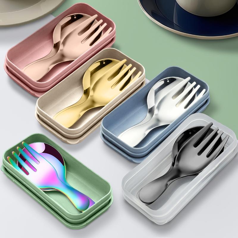 ステンレス鋼食器セットスプーンフォーク 2Pc ポータブルボ - Camping Cooking のレビューと価格