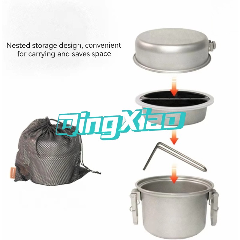 屋外用304ステンレス鋼多機能キャンプ調理器具鍋、蒸し、揚げ - Camping Cooking のレビューと価格