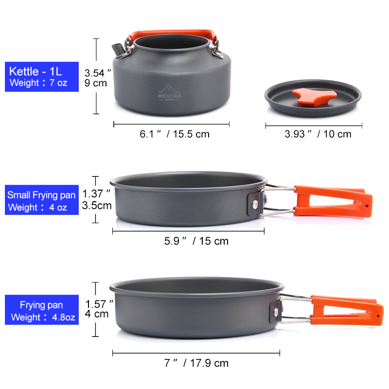 幅の屋外キャンプ調理器具セット、食器、調理カトラリー、調理器 - Camping Cooking Kitchen Set のレビューと価格