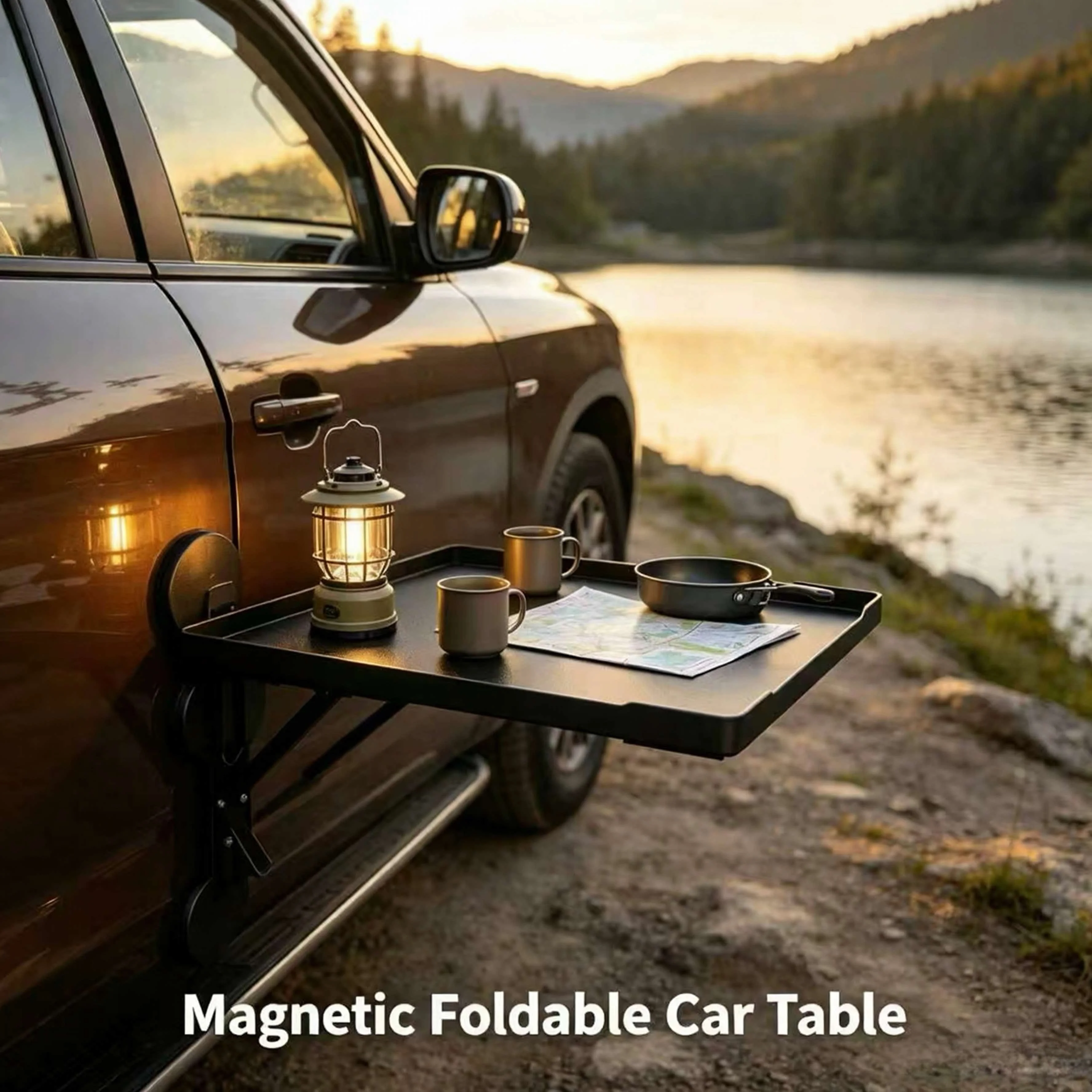ポータブルカーサイドドアハンギングトレイ折りたたみ式オートテ - Camping Cooking Equipment のレビューと価格