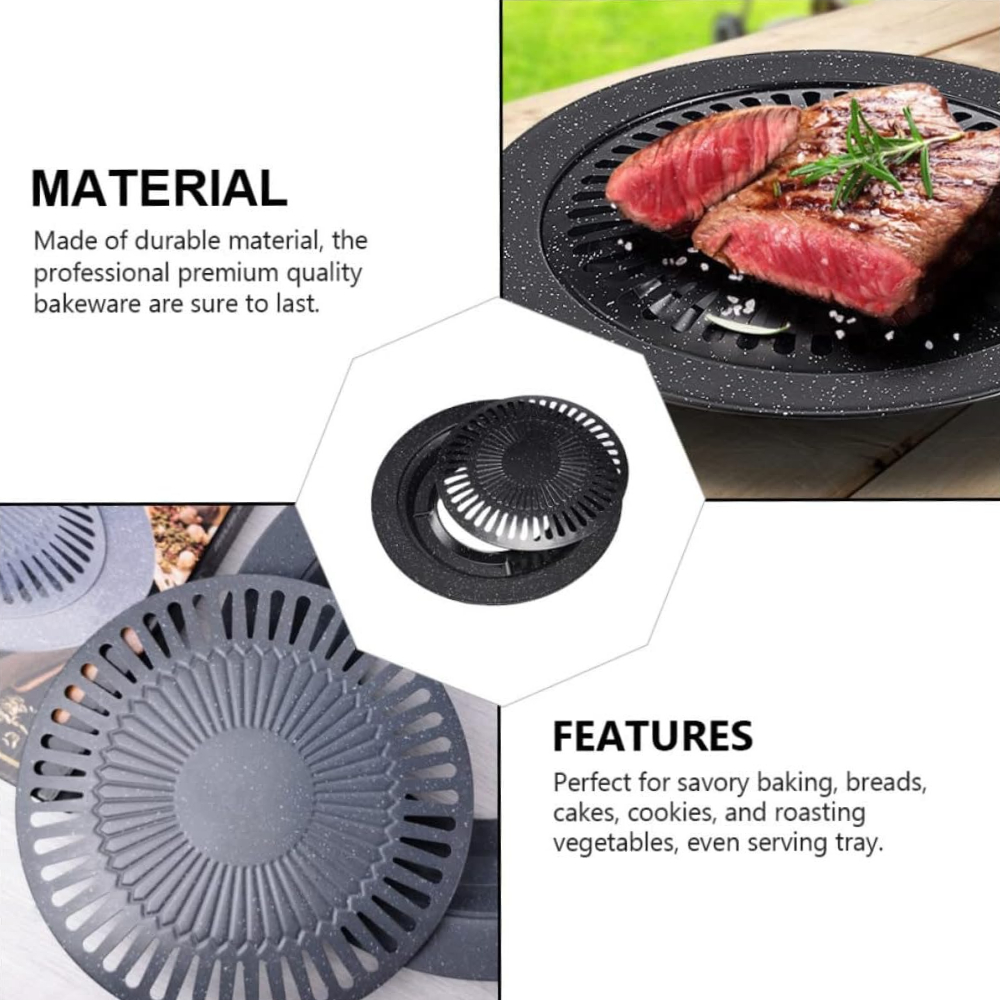 KOSUN アルミグリルパン 丸型 ノンスティック バーベキ - Camping Cooking Vegetables のレビューと価格