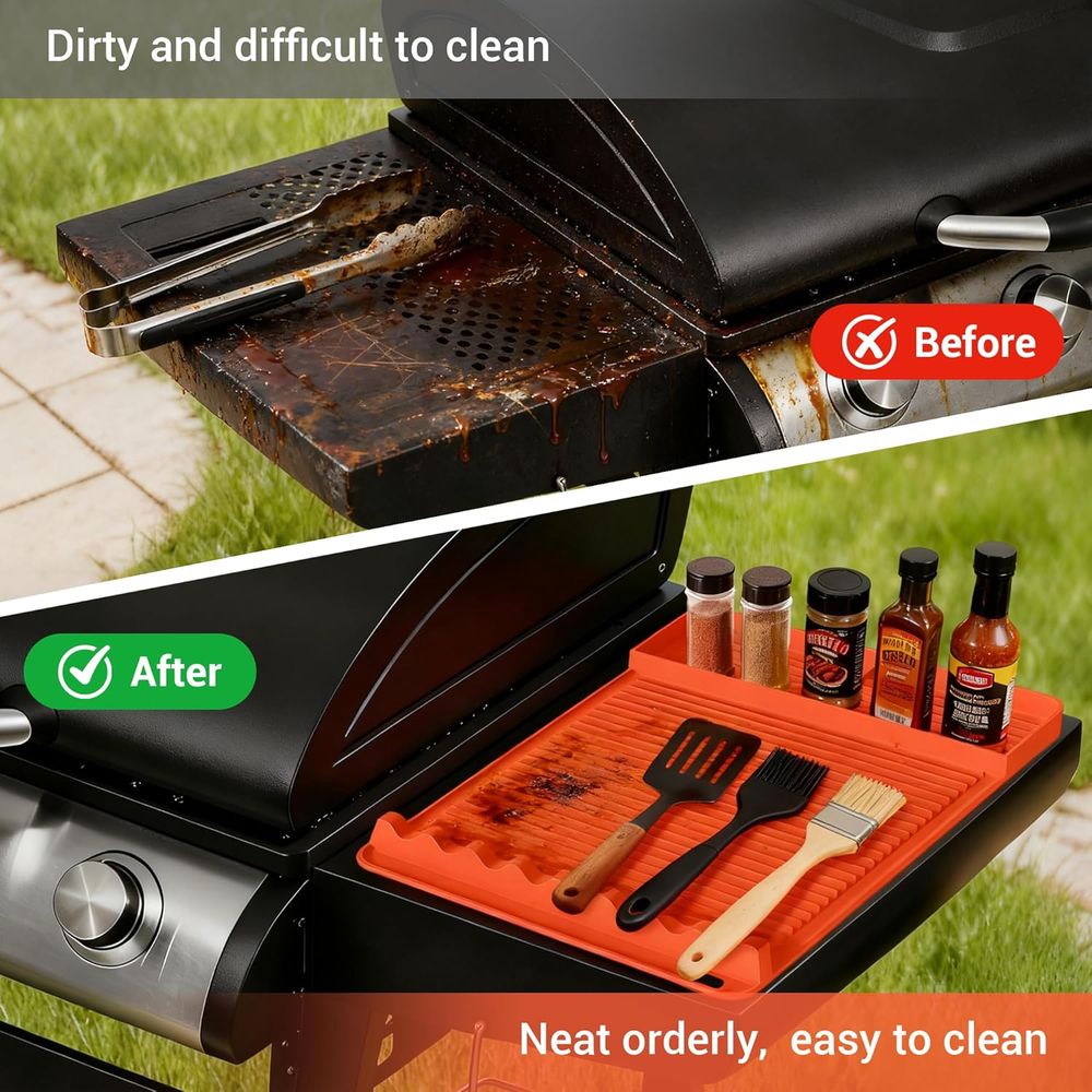 耐熱シリコングリルマット - 16x11.5インチ 滑り止め - Camping Cooking Bbq のレビューと価格