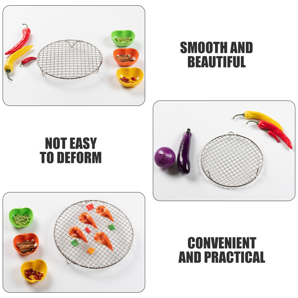 丸型ステンレス製バーベキューグリッド、防錆・耐熱BBQグリル - Camping Cooking Vegetables のレビューと価格