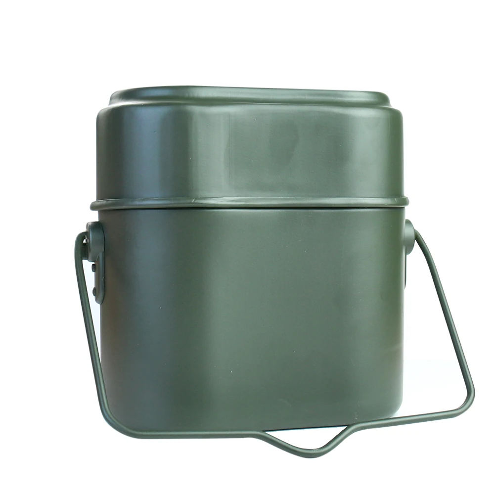 ポータブル合金ポットとボウルランチボックスセット軽量耐久性の - Camping Cooking Kitchen Set のレビューと価格